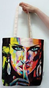 Экосумка шоппер 4Profi "Silent Girl" двунитка (хлопок) белая 23655