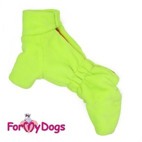 Зимний комбинезон для собак For My Dogs "Велюровая Зимняя Пижама" лимонный