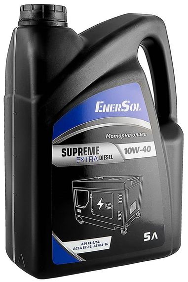 Олива моторна EnerSol для дизельних двигунів, об'єм 5 л (SUPREME-DIESEL10W-40_5L)
