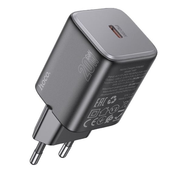 СЗУ Hoco N40 Mighty PD20W (1USB-C) Black