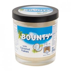 Шоколадно-кокосова крем-паста Bounty, 200 г, Голландія (Нідерланди), білий шоколад з кокосовими пластівцями