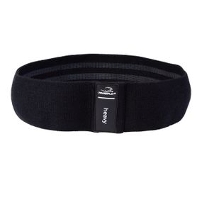 Тканева гумка для фітнесу та спорту PowerPlay 4111 Hip Band L Light Чорна (d_84cm)