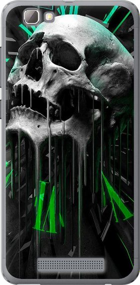 Чехол на ZTE A610 Череп-часы "4100u-433-17620"