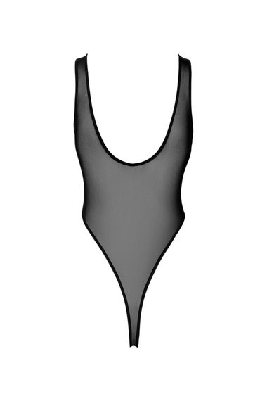 Боді Noir Handmade F322 Paparazzi elastic mesh body Чорне 3XL | Зображення 4