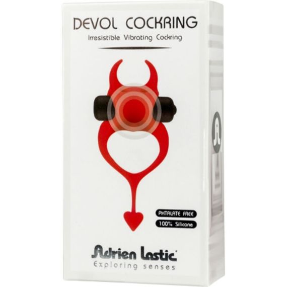 Эрекционное кольцо в виде дьявола Adrien Lastic Devol Cock Ring с вибрацией, красное Sex Aura | Зображення 4