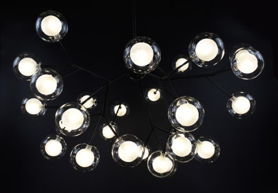 Люстра підвісна на 27 лампочок 26419 Чорний 65-115х80х80 см. | Зображення 6