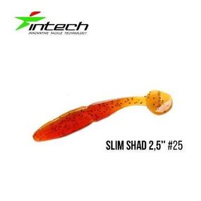 Силиконовая приманка, Съедобный силикон Intech Интеч Slim Shad 2,5"12 шт #25