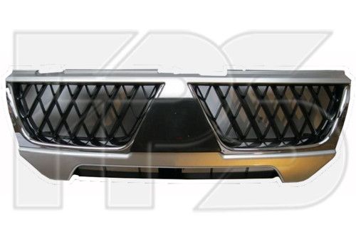 Решетка радиатора Mitsubishi Pajero Sport 04-08 черная с хром рантом (FPS) MN182509BB