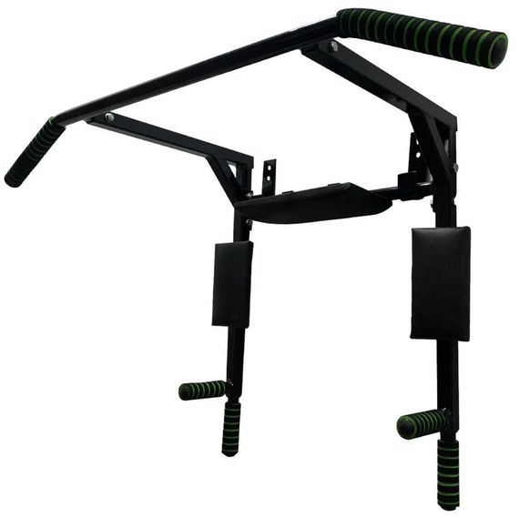 Турнік-бруси настінний "Iron" NE-TR-3B 3 в 1 з м'якими ручками чорний