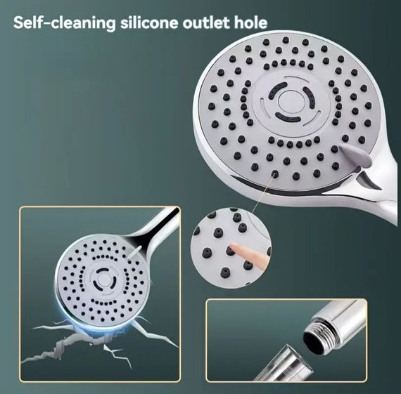 5-режимная насадка для душа, регулируемый напор, массажный эффект, экономия воды | Зображення 7