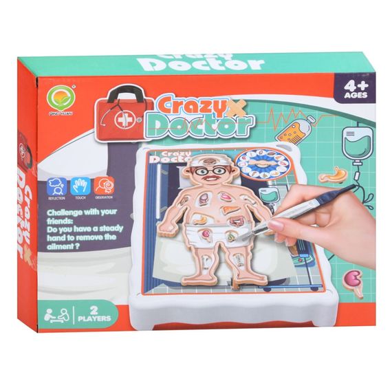 Дитяча настільна гра "Crazy Doctor" 1295-3 ігрове поле, рулетка | Зображення 3