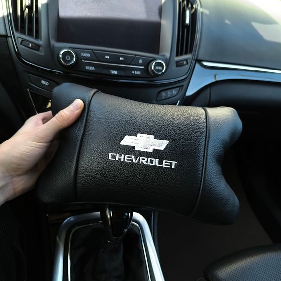 Автомобильные подушки Chevrolet из натуральной итальянской кожи + кожаный брелок в подарок | Зображення 6