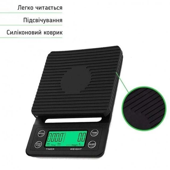 Ваги з екраном для кухні K07, Ваги для кухні з функцією тари, Ваги настільні кухонні в подарунок TK-90 | Зображення 1