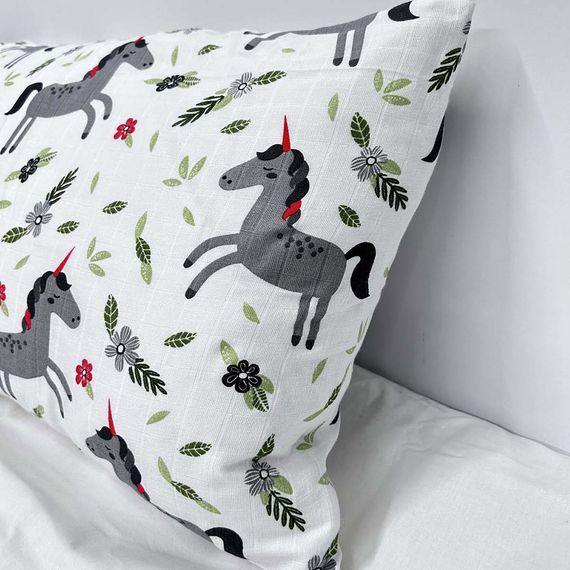 Комплект наволочок SoundSleep Unicorn муслін 40х60 см білий (2800004807197) | Зображення 3