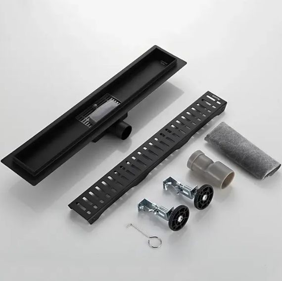 Душовий трап Gappo 70х600 мм, нержавіюча сталь, чорний G86007-36 | Зображення 6