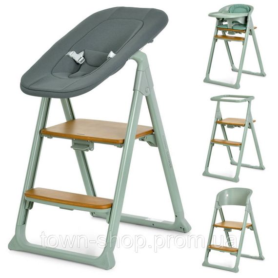 Детский стульчик для кормления 4 в 1 GROWEE ME 1222 Sage Green