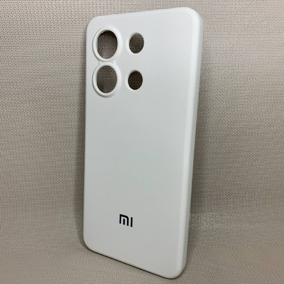 Чохол з логотипом для Xiaomi Redmi Note 13 4G | Протиударний | Soft Touch | Білий