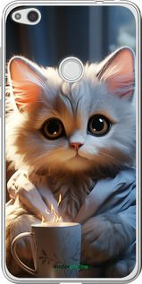 Чохол на Huawei P8 Lite (2017) Білий кіт "5646u-777-2448"