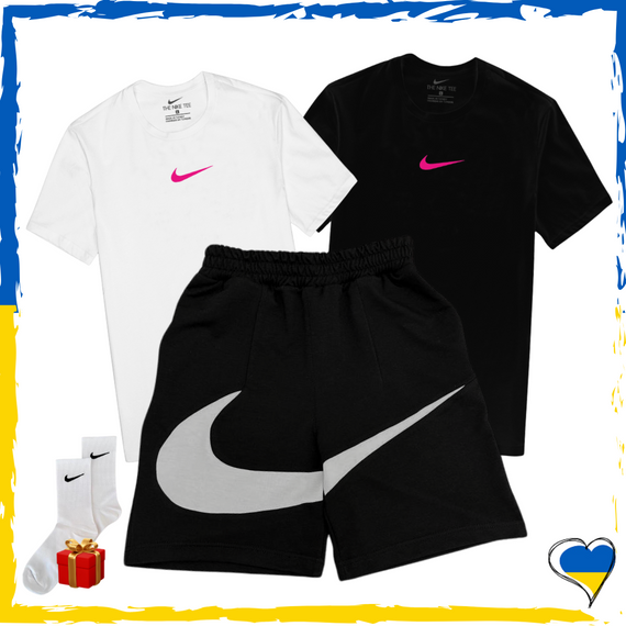 Комплект шорти Nike Big Swoosh та футболки 2шт Nike. Комплект Найк Біг Свуш XS/S