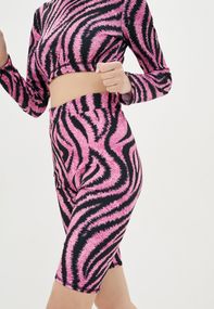 Спортивні шорти велосипедки  4Profi з принтом "Тигреня" рожевий розмір XS дайвінг 18705