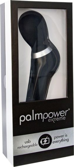 Мощный вибромассажер PalmPower Extreme - Black, 7 режимов, гибкая головка, перезаряжаемый Sex Aura | Зображення 2