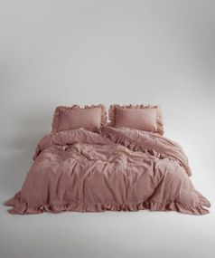 Постельное белье Limasso Stonewashed Exclusive Ranforce 200 х 220 см Old Rose