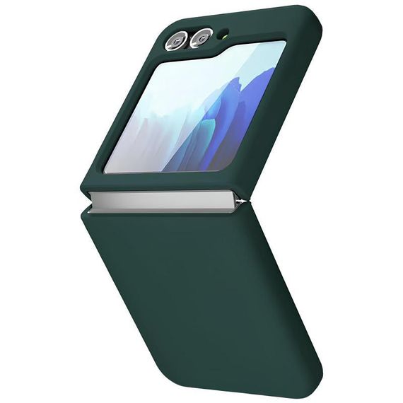 Чохол Foldables Silicone Cover Lakshmi (AAA) для Samsung Galaxy Z Flip5 Білий / White Зелений / Cyprus Green | Зображення 1