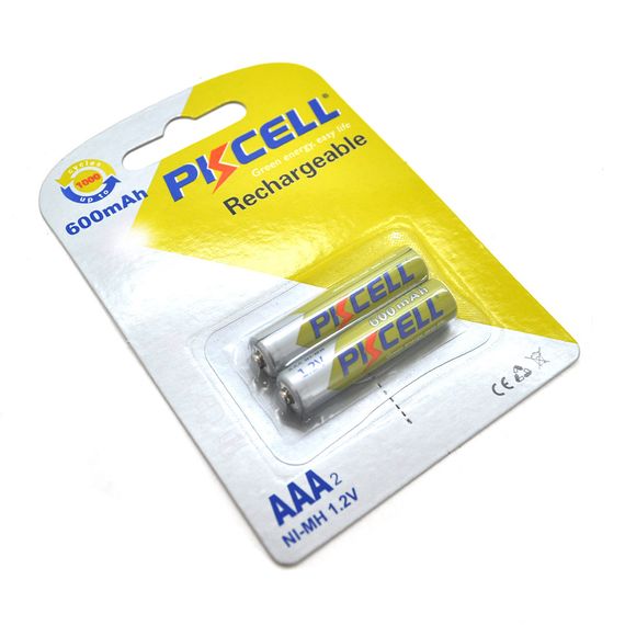Аккумулятор PKCELL 1.2V AAA 600mAh NiMH Rechargeable Battery, 2 штуки в блистере цена за блистер, Q12 | Зображення 1