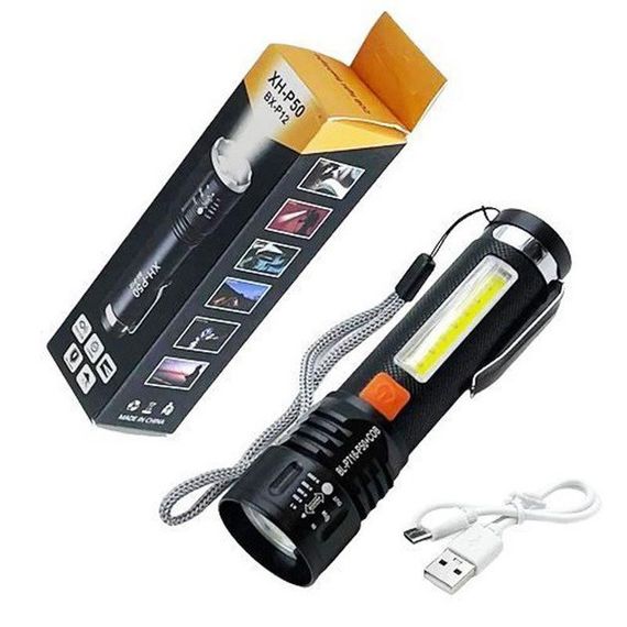 Ліхтар акумуляторний Bailong BL-P716-P50+COB white+red | Зображення 4