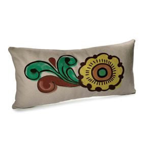 Подушка для дивану оксамитова Квітка. Мистецтво 50x24 см (52BP_TR002)