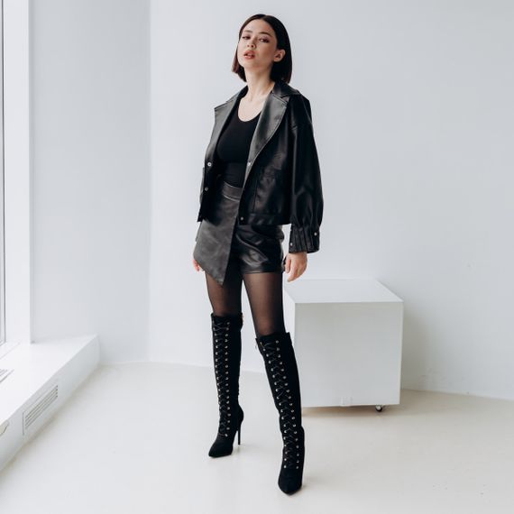 Ботфорты женские Fashion Lady 3305 37 размер 24 см Черный | Зображення 8