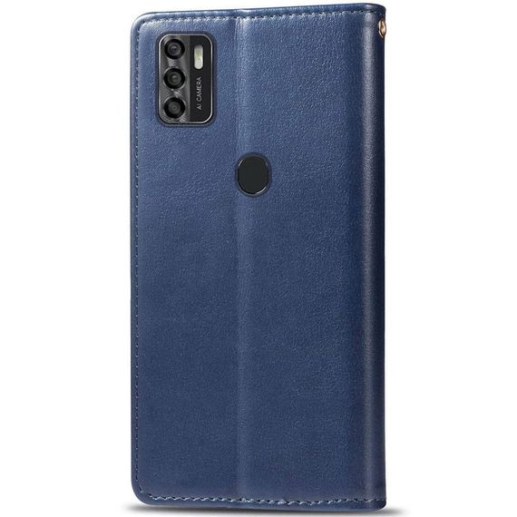 Шкіряний чохол-книжка GETMAN Gallant (PU) для ZTE Blade A7s (2020) Штучна шкіра, Слот для візитки, Синій | Зображення 1