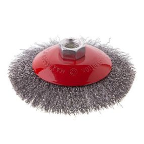 Щітка конусна 115 мм, для КШМ, М14 (кручений дріт) INTERTOOL BT-5115