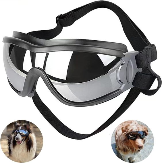 Захисні окуляри для собак з УФ-захистом, регульовані, вітрозахисні, водонепроникні, проти запотівання, для великих порід