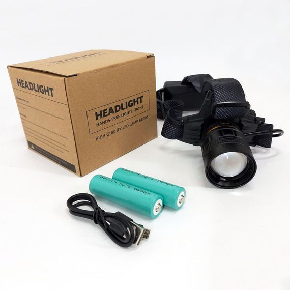 Ліхтарик на голову для роботи Bailong BL-8076-2-GT100, Надійний налобний ліхтар, Ліхтар на лоб потужний PW-47 | Зображення 5