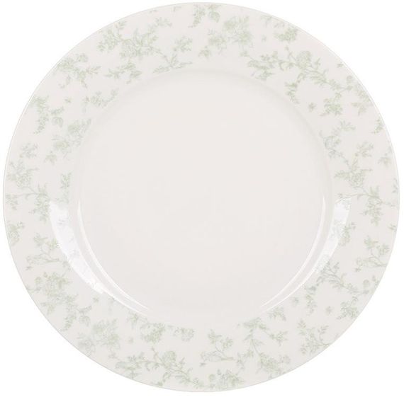 Набір 6 тарілок обідніх "Floral Green" Ø23см, порцеляна