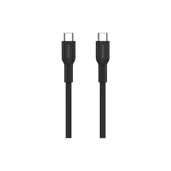 Дата кабель USB-C to USB-C 1.0m OnWire 60CL C-C 60W COLOR Braided 1m Black Canyon (CND-CCAP60AB10B) | Зображення 2