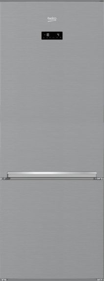Холодильник с нижней морозильной камерой BEKO RCNE560E35ZXB, 192х75х70см, 2 двери, Холодильное отделение - 356л, Морозильное отделение - 145л, A++, NF, Нержавеющая сталь (RCNE560E35ZXB) | Зображення 1