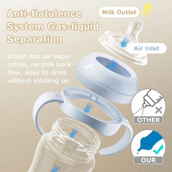 Пляшечка для годування Dr.Isla Baby Bottle 150 мл, 0–3 міс, рожева | Зображення 1