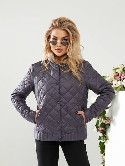 Куртка з ефектом стьобання, арт.310, графіт ( синьо сірий) | Зображення 4