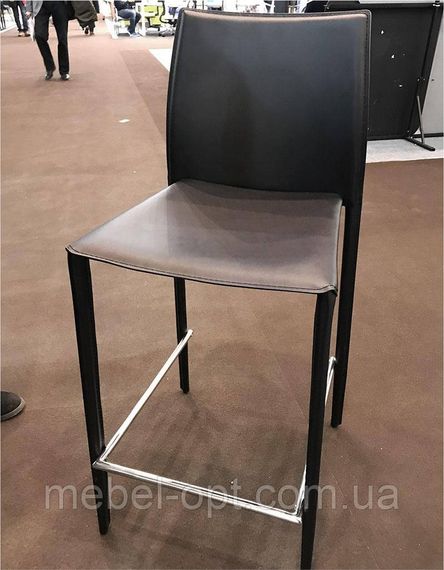 Стул полубарный Grand Concepto черный, модифицированная натуральная кожа, высота посадки 65 см | Зображення 5