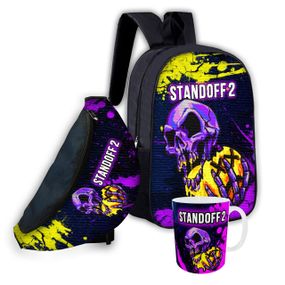 Набор детский Standoff 2 рюкзак 36х27см сумка-бананка,кружка с принтом для мальчика (01592)