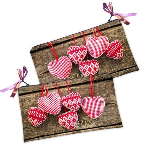 Косметичка жіноча Сердечки 20х12 см (K_15L038)