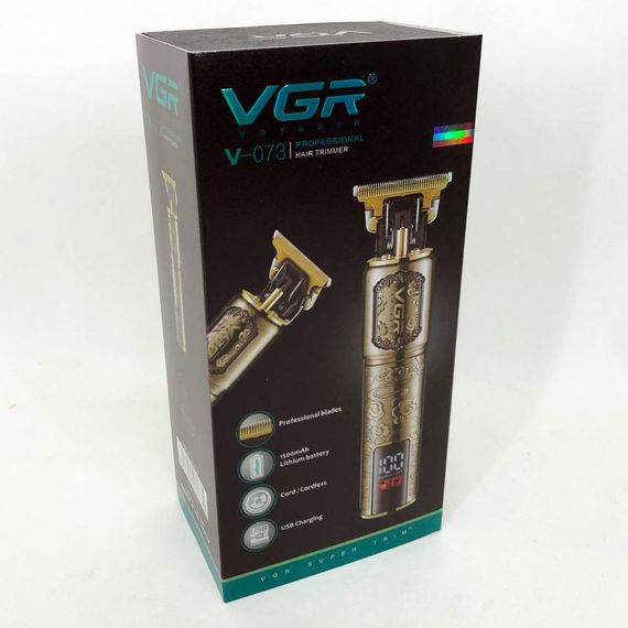 Машинка для стрижки волосся VGR V-073 акумуляторний бездротовий триммер для бороди VT-303 та вусів | Зображення 4