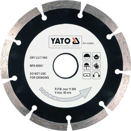 Диск алмазный сегмент SEGMENT Ø-180x8,0x22,2мм H-2,5мм YATO YT-6004