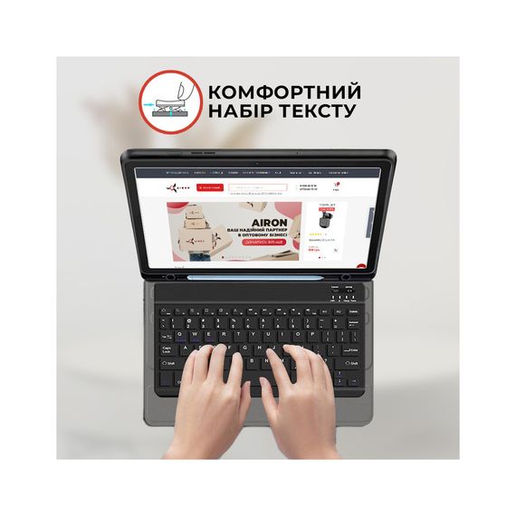 Чохол до планшета AirOn Premium Samsung Galaxy Tab A9 Plus 11'' 2023 + Bluetooth Keyboard (4822352781115) | Зображення 3