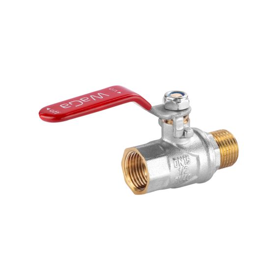 Кран кульовий WaGa 1/2" ВЗ PN40 ручка, нікельований | Зображення 2
