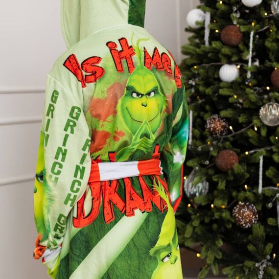 Халат детский из плюшевого велюра Grinch №2 18260 158-164 см | Зображення 5