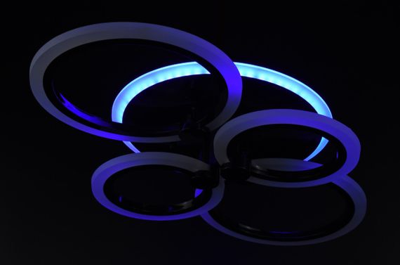 Люстра світлодіодна стельова LED світильник для квартири на стелю лед 26328 Чорний 10х39х61 см. | Зображення 5