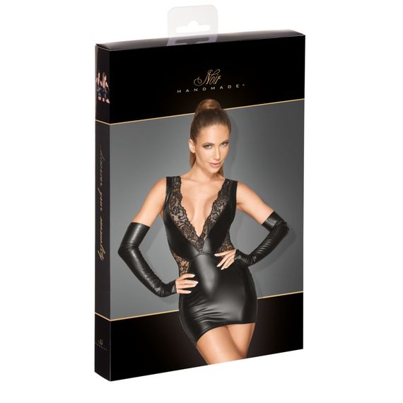 Сукня Noir Handmade F212 Powerwetlook and lace minidress - 3XL | Зображення 3